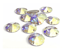 Load image into Gallery viewer, Rivoli Sew on Rhinestones - 3200 (10 pcs) - Flawless Crystals