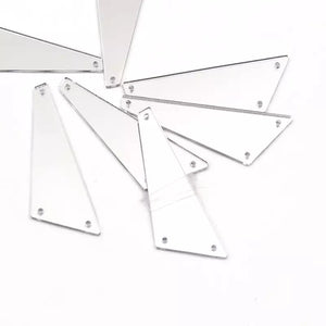 Scalene Triangle Sew on Mirrors (50x40x20mm) - Flawless Crystals