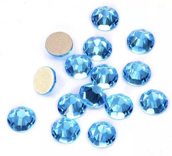Aquamarine Rhinestones - Flawless Crystals