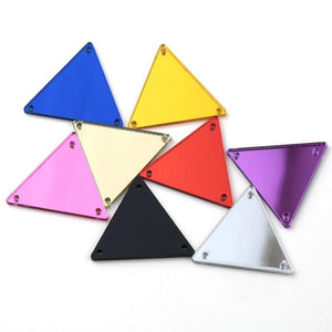 Triangle Sew on Mirrors (50 pcs) - Flawless Crystals
